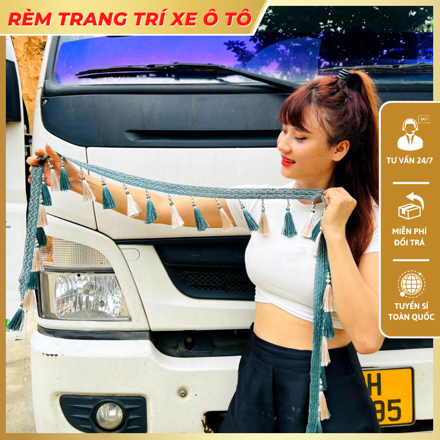 Rèm trang trí nhiều màu dành cho xe tải, xe ô tô