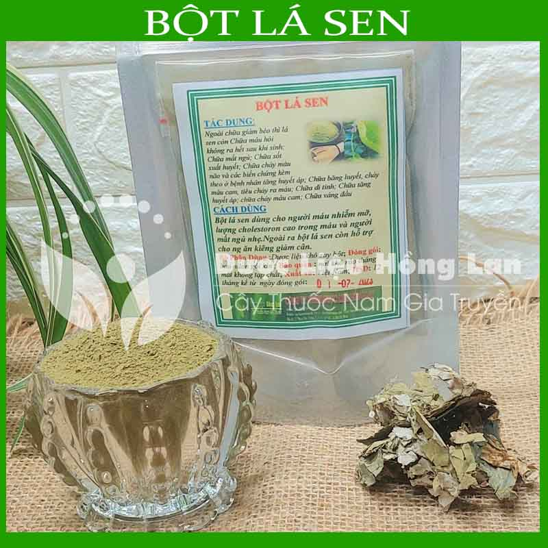 ✅ 500g Bột lá sen sấy lạnh 100% nguyên chất - giúp giảm mỡ béo, ngủ ngon - Hàng Công ty loại 1