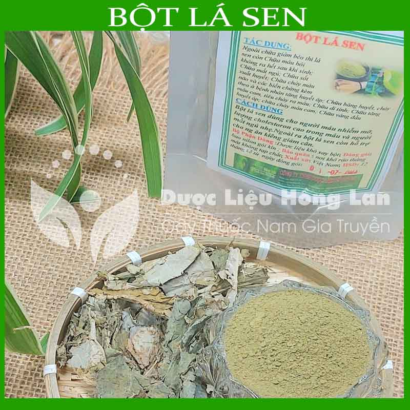 ✅ 500g Bột lá sen sấy lạnh 100% nguyên chất - giúp giảm mỡ béo, ngủ ngon - Hàng Công ty loại 1