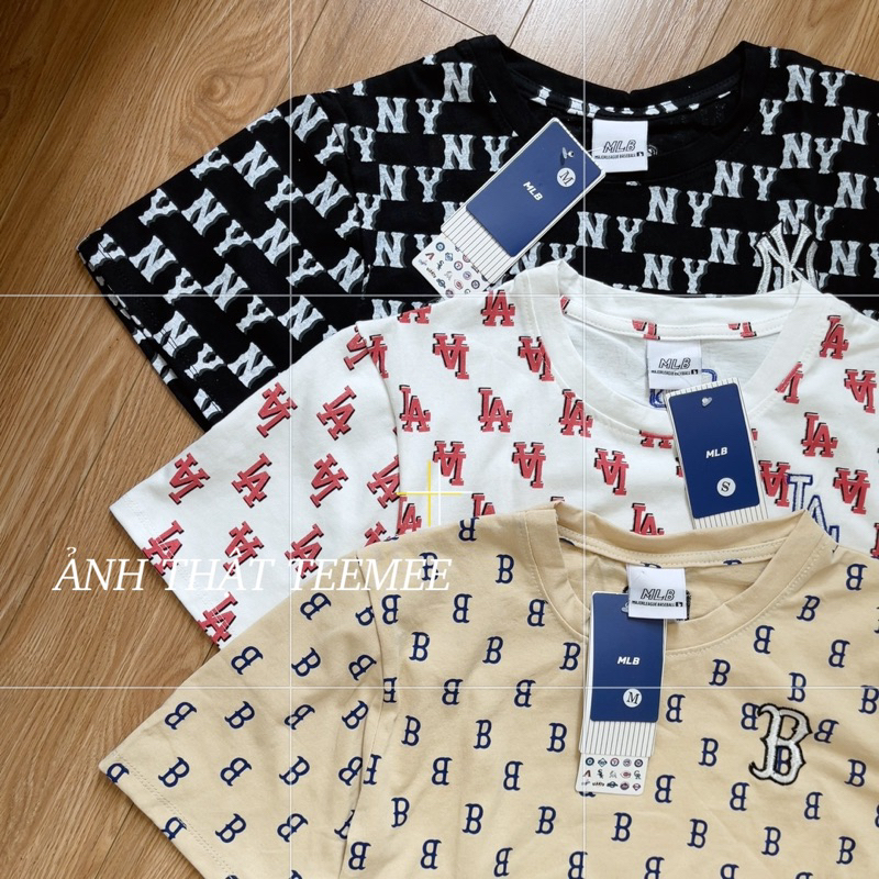 Áo thun MLB monogram dáng croptop