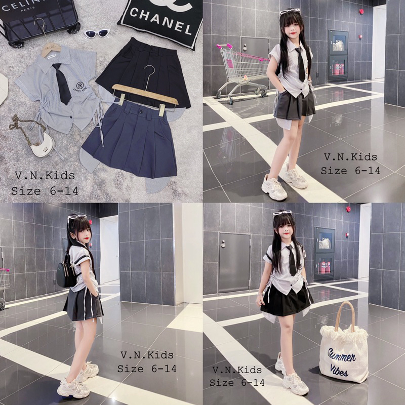 Set đi học Hàn Quốc cho Bé size đại 19kg-45kg