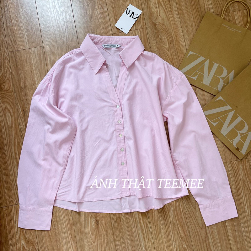 Áo sơ mi basic dáng ngắn Za.ra