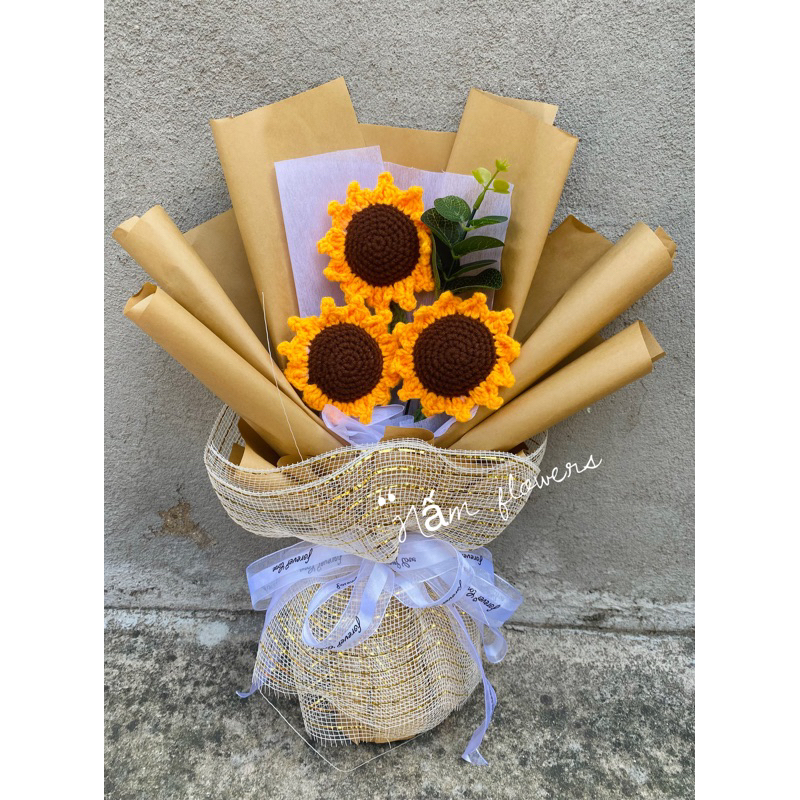 Bó hoa đan len siêu xinh xắn dành tặng người thân