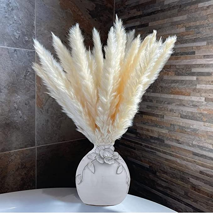 Hoa khô vintage: Lau pamspas, Sậy, Cỏ đuôi thỏ, Cúc nút áo