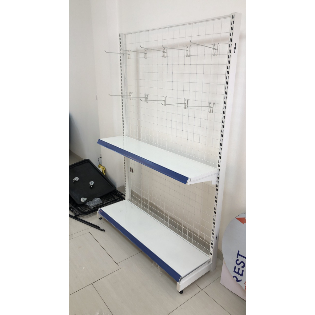 Bình Minh - Kệ siêu thị đơn áp tường Dài 0.7m , 0.9m -cao 1.2m, 1.5m  dày dặn , chắc chắn