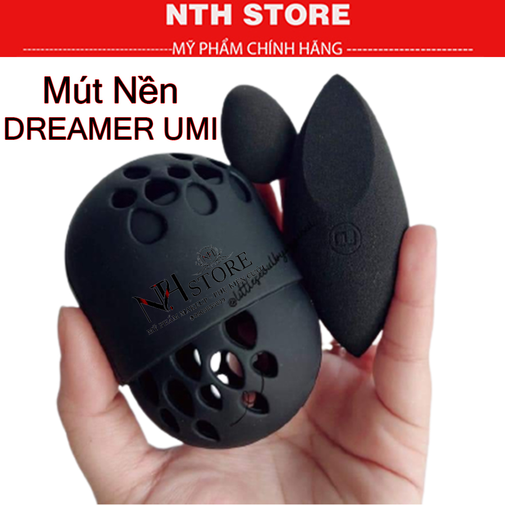 Mút đánh nền DREAMER UMI siêu mịn tặng kèm hộp silicon bảo vệ mút