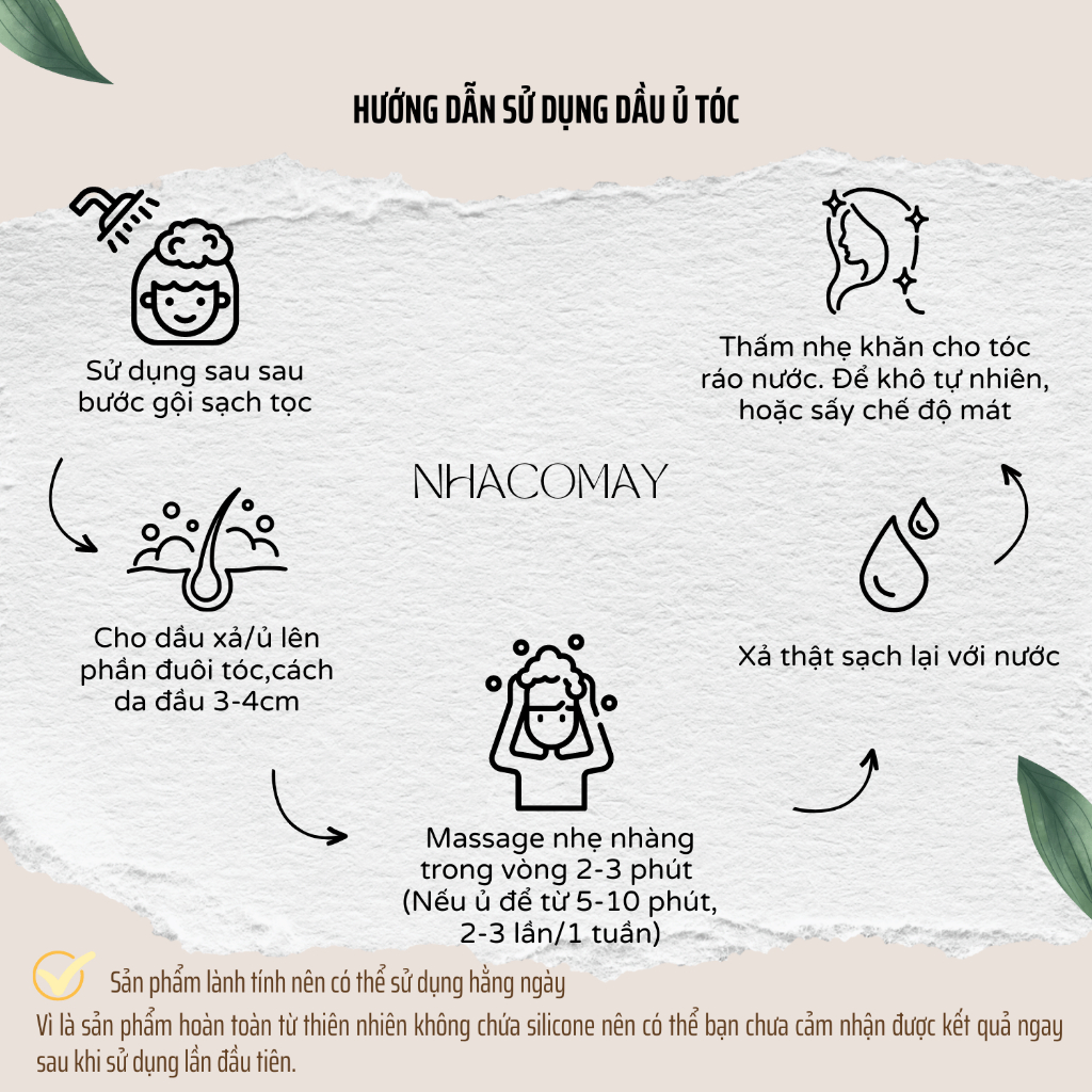 Kem ủ xả tóc Bơ nhài collagen Nhà cô Mây - giảm khô xơ tóc, cấp ẩm , lưu hương cho tóc