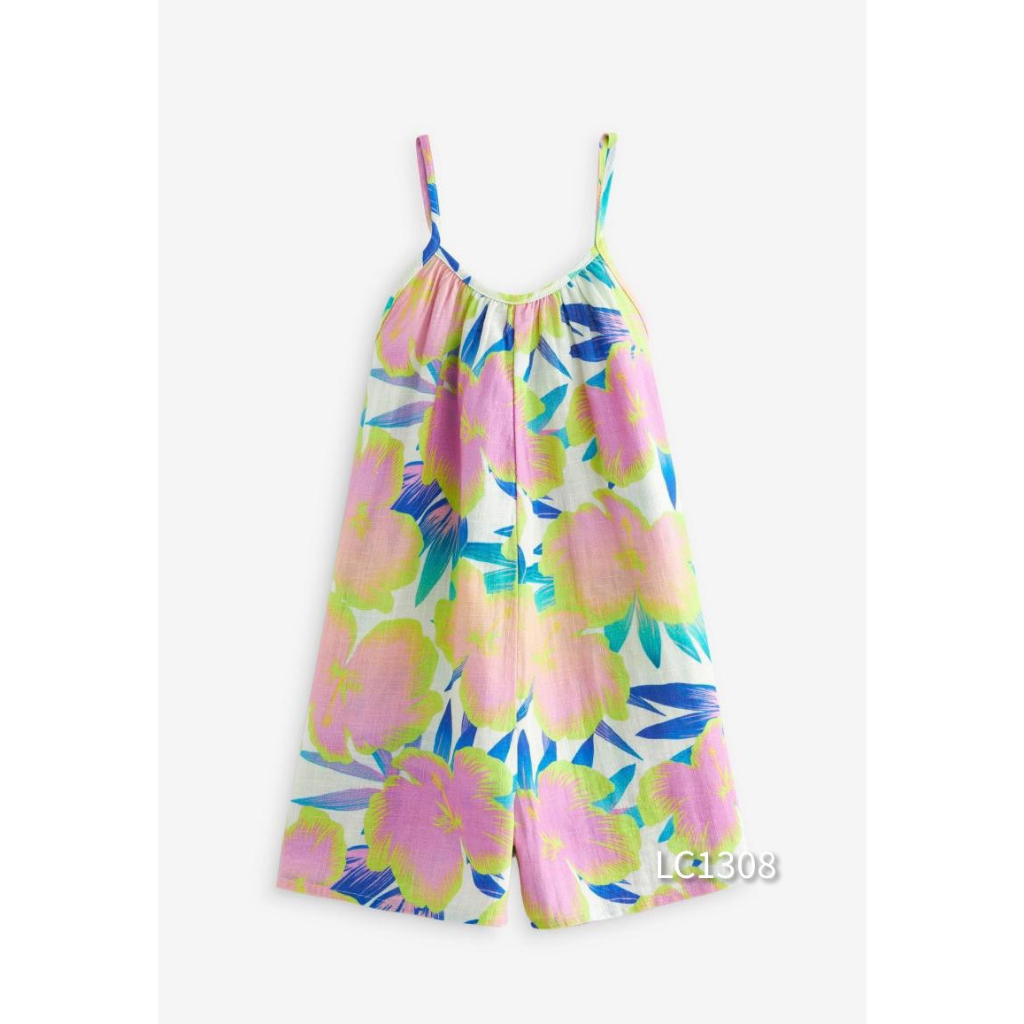 Jumpsuit 2 dây hoa cho bé gái