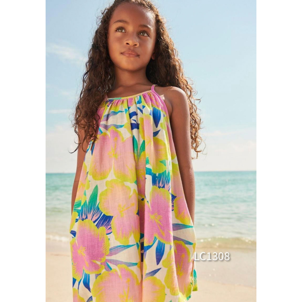 Jumpsuit 2 dây hoa cho bé gái