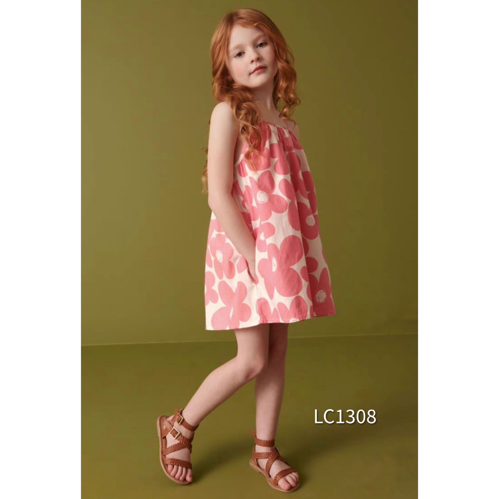 Jumpsuit 2 dây hoa cho bé gái