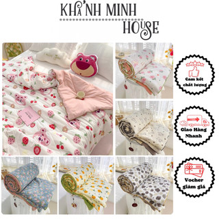 Chăn Hè Cotton Đũi Mềm,Mát - Chăn Hè Trần Bông - Chăn Hè Nhập Khẩu Mềm Mại, Không Xù