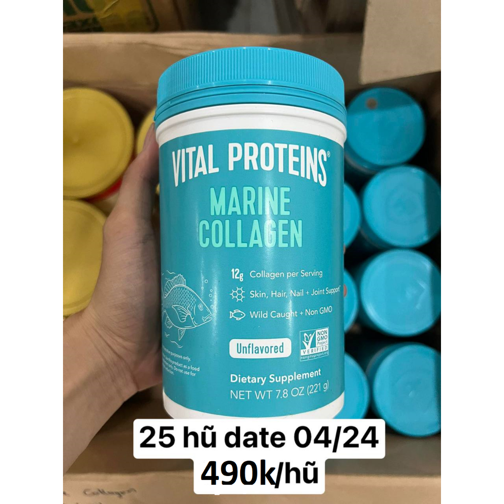 [HSD 2027-2028] Bột Collagen Vital Proteins Collagen Peptides 567g Không Mùi/ Choco / Marine Mẫu Mới Nhất 2023