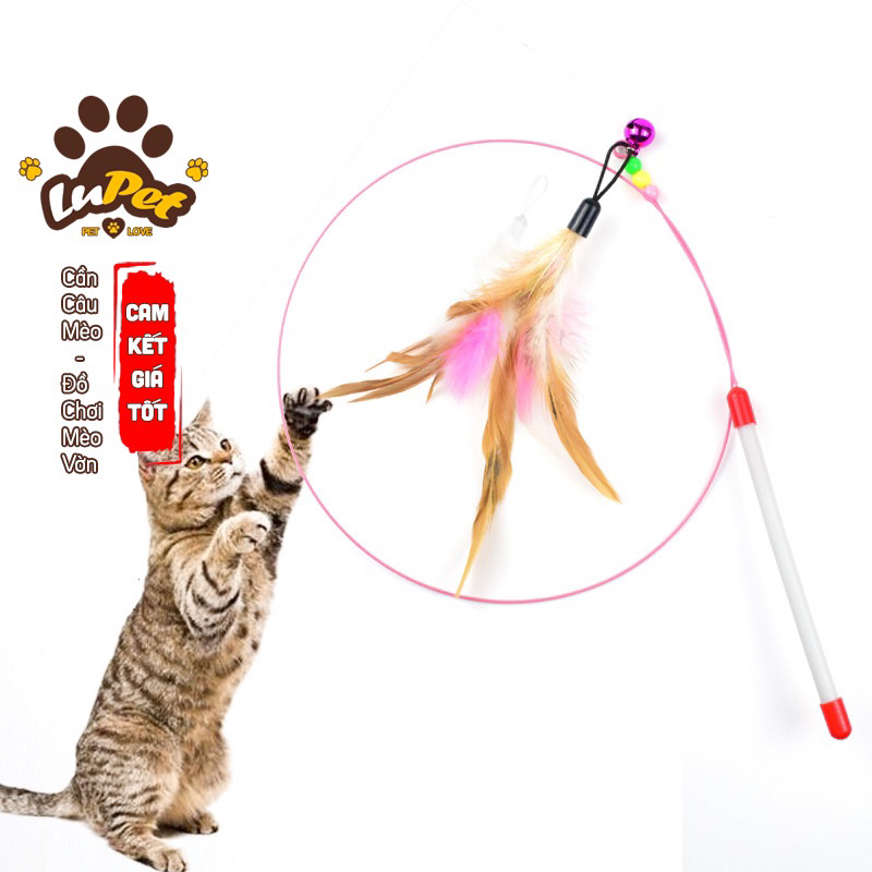 Cần câu mèo, cần câu vờn mèo dây kim loại chắc chắn LP024CM