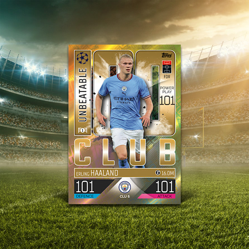 [CHÍNH HÃNG] Thẻ Topps Match Attax Extra 2022-23 Erling Haaland 100 Club