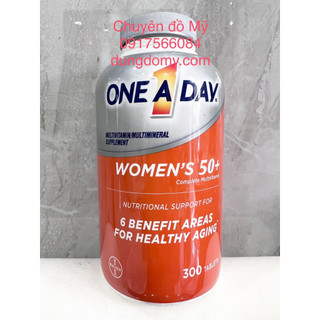 Date T8/2025_ One A Day cho nữ trên 50 Women’s 50+ Multivitamin 300 viên của Mỹ (Mẫu mới)