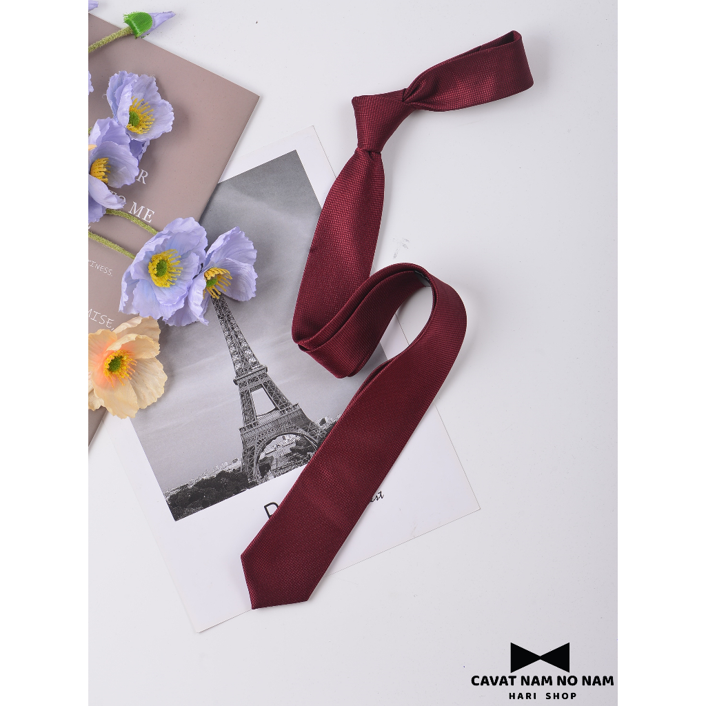Cà Vạt Nam Bản Nhỏ 5cm Chất Sần Trơn Màu Cavat chuyên Đồng Phục Công Sở Thời Trang Trẻ Trung