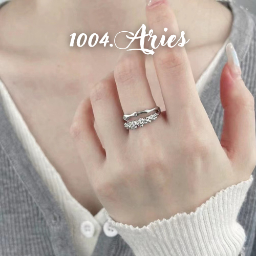 Nhẫn kiểu hình 2 tầng cá tính - 1004.ARIES