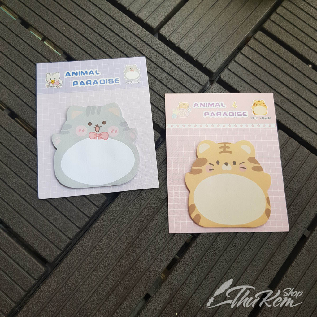 Giấy ghi chú, giấy note hình thú đáng yêu