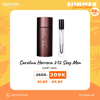 [Mẫu thử 10ml] Nước hoa nam 212 Sexy Men của hãng CAROLINA HERRERA