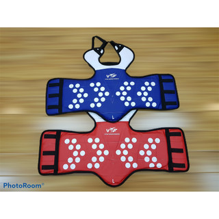 Giáp Taekwondo chấm bi điện tử có 2 mặt xanh đỏ có 4 size có bán sỉ cho anh em HLV giao Hỏa Tốc