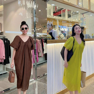 Váy đũi tơ xuông tay bồng