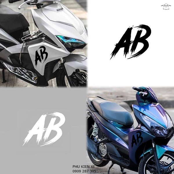 Tem Decal AB Siêu Đẹp Dán Xe Máy
