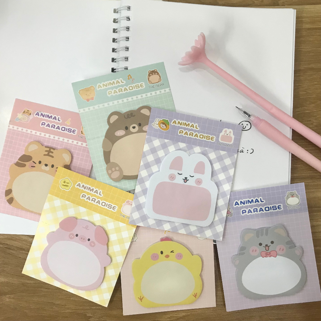 Giấy note hình thú đáng yêu mẫu 2