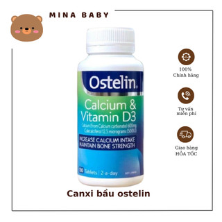 Canxi cho bà bầu, Ostelin Calcium & Vitamin D3, 130 viên của Úc