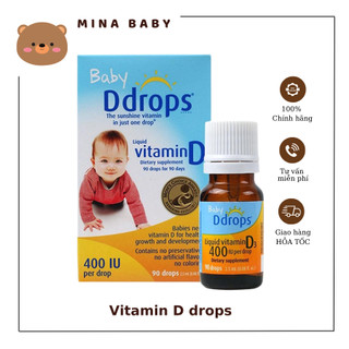 Vitamin D3 400 UI Drop mỹ- Bổ sung vintamin