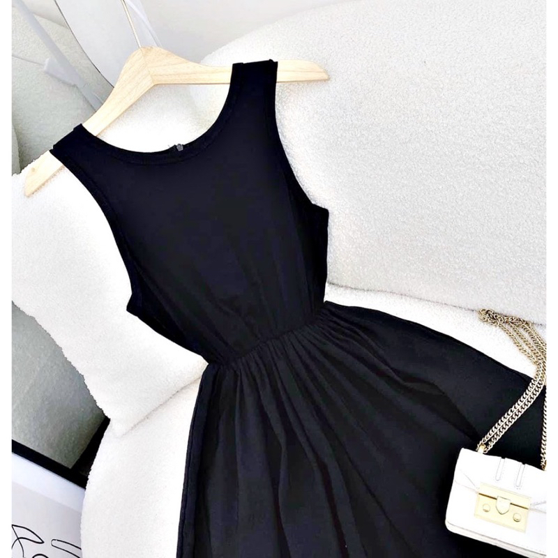 Đầm dáng xoè hàng thiết kế tự may form chuẩn, đầm 2 dây ôm body, đầm dây xoè