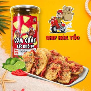 Cơm cháy chiên mắm lắc khô bò hũ 300g đồ ăn vặt YOYO
