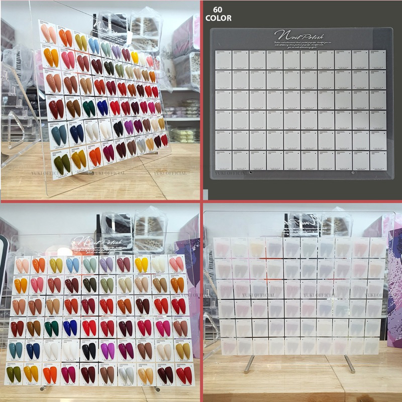 Bảng mica trưng bày mẫu móng - khung mica trưng bày móng - bảng mica để mẫu nail 6,12,16,24,60,120 ô