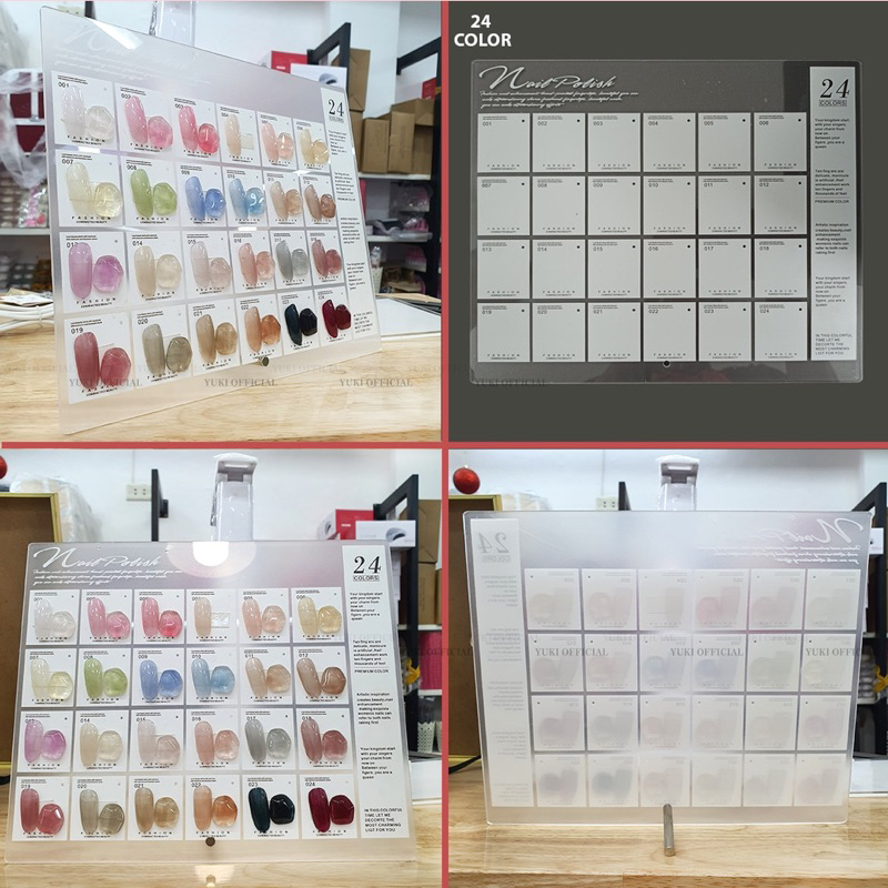 Bảng mica trưng bày mẫu móng - khung mica trưng bày móng - bảng mica để mẫu nail 6,12,16,24,60,120 ô