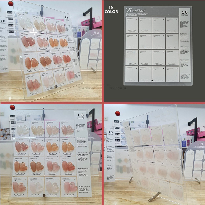 Bảng mica trưng bày mẫu móng - khung mica trưng bày móng - bảng mica để mẫu nail 6,12,16,24,60,120 ô