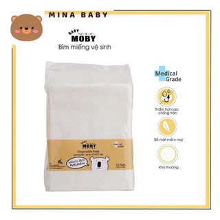 Bỉm miếng vệ sinh Moby cho bé sơ sinh (10 Miếng/gói)