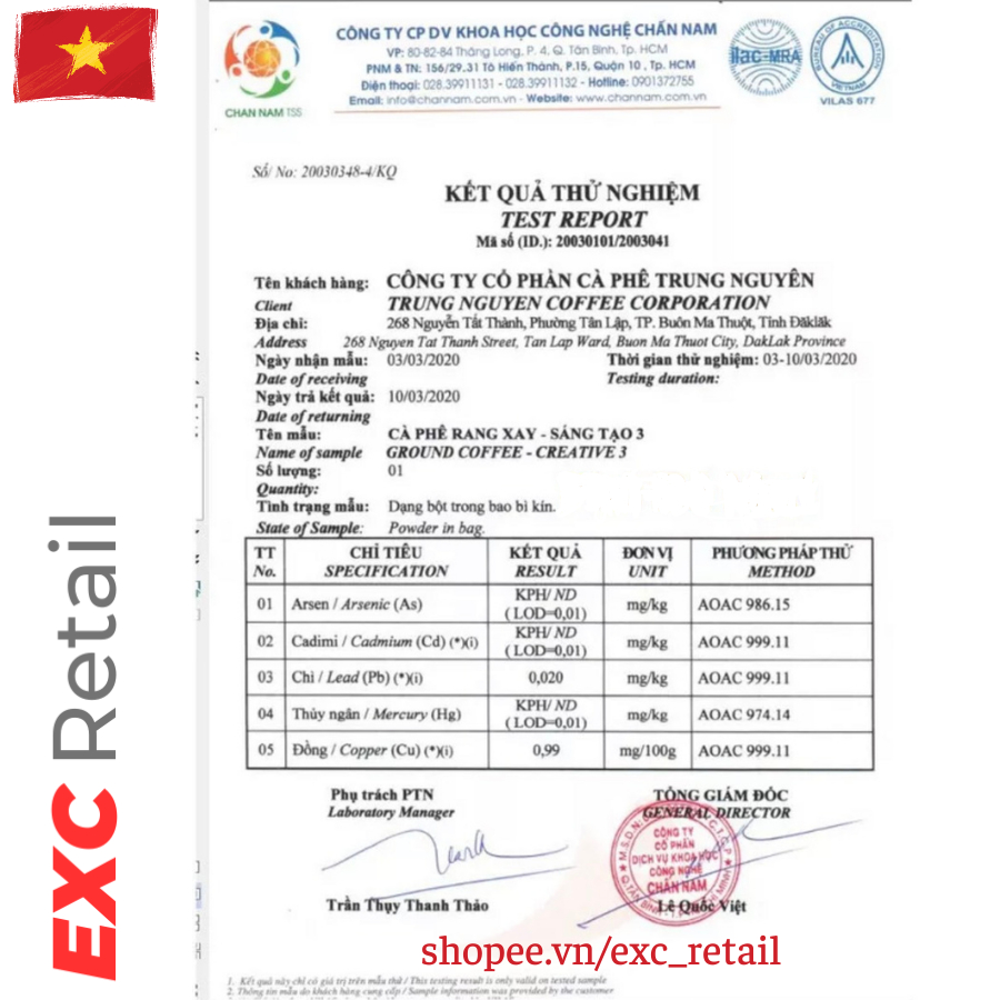 CÀ PHÊ TRUNG NGUYÊN SÁNG TẠO 1, 2, 3, 4, 5 - 340GR