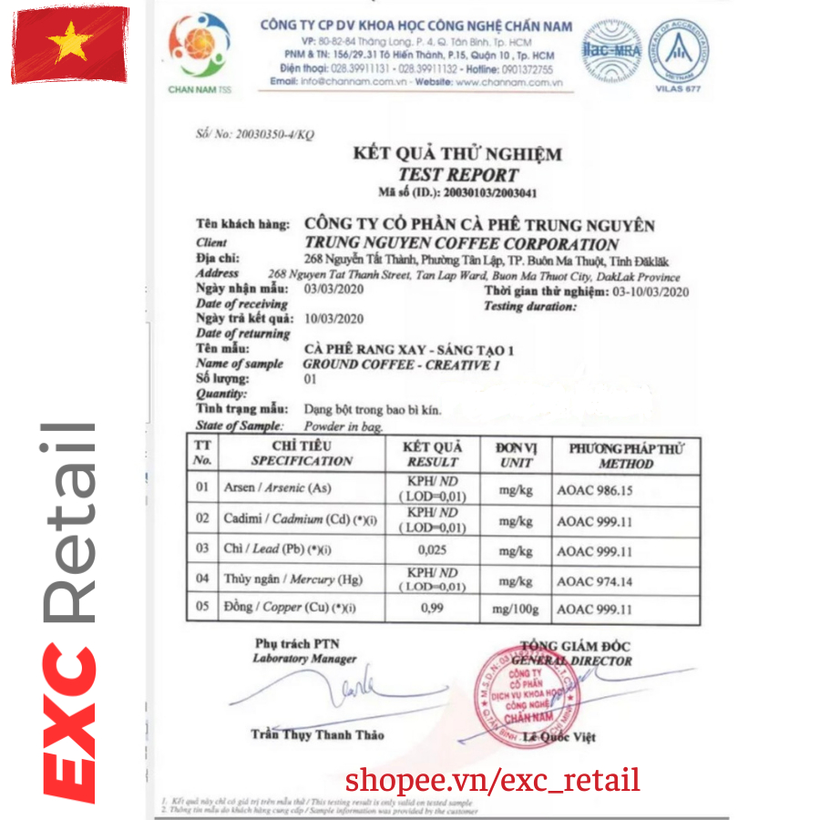 CÀ PHÊ TRUNG NGUYÊN SÁNG TẠO 1, 2, 3, 4, 5 - 340GR