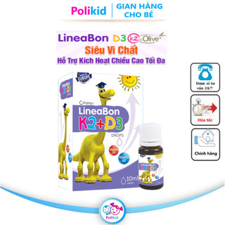 [TẶNG QUÀ] LineaBon K2+D3 ® 10ml - Bổ sung Vitamin D3 + MK7 cho bé