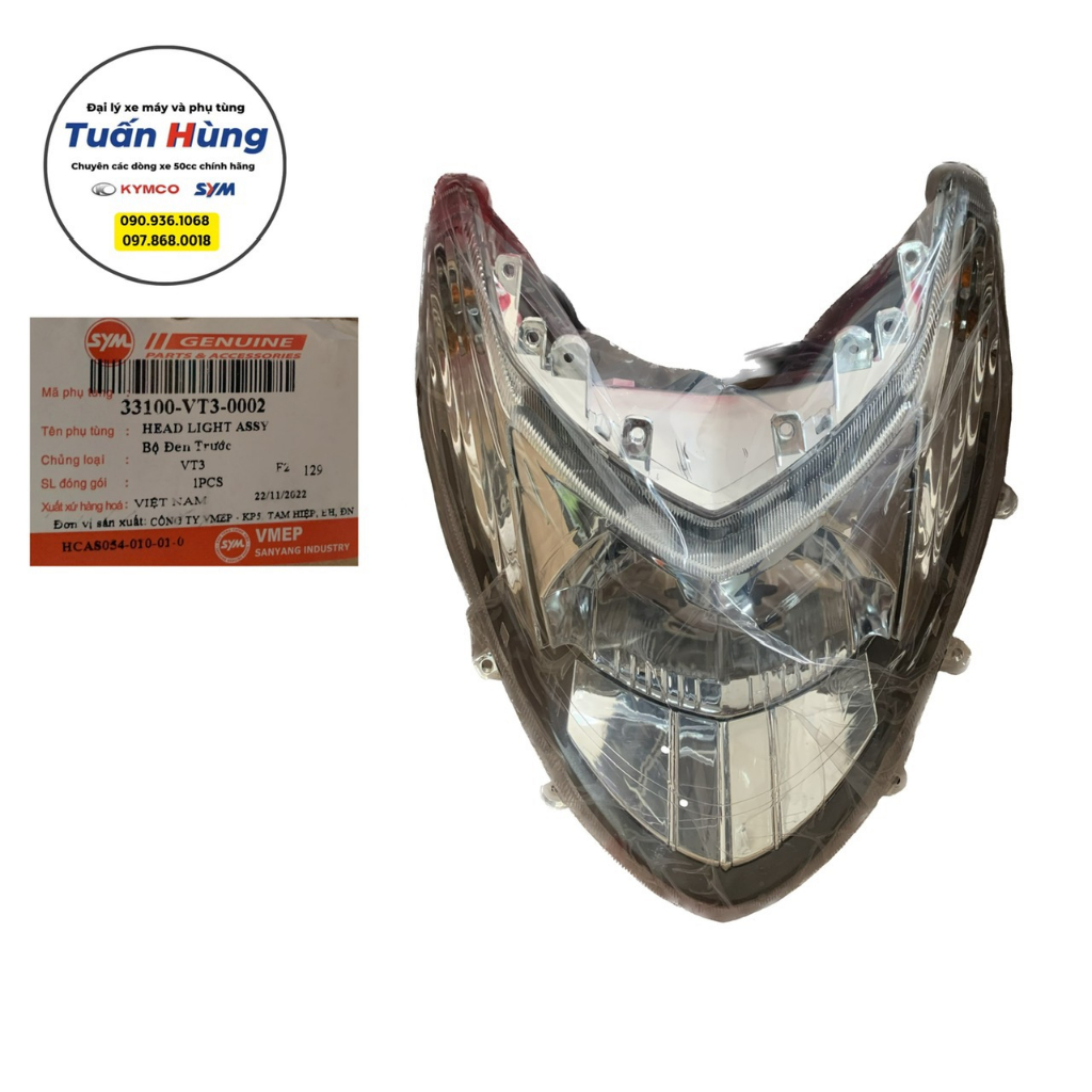 Đèn trước, đèn định vị trí của xe Attila Victoria đĩa bay SYM