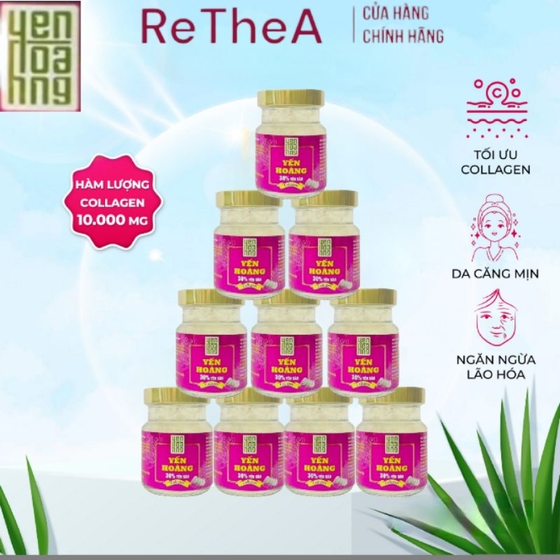 Combo 10 hủ yến sào collagen 30% yến, cho làn da săn chắc, ngăn ngừa lão hóa.