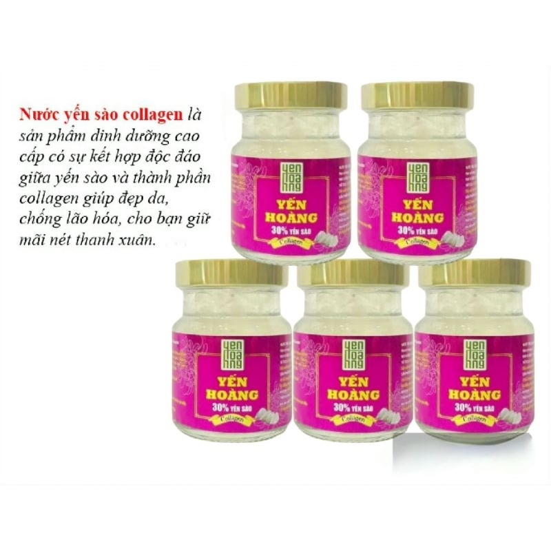 Combo 10 hủ yến sào collagen 30% yến, cho làn da săn chắc, ngăn ngừa lão hóa.