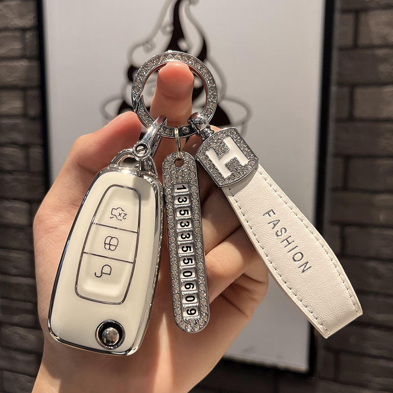 Ốp TPU dẻo viền bạc các dòng xe FORD RANGER - XLS cũ ,Mazda BT50. Ốp bảo vệ chìa khóa xe by DV AUTO