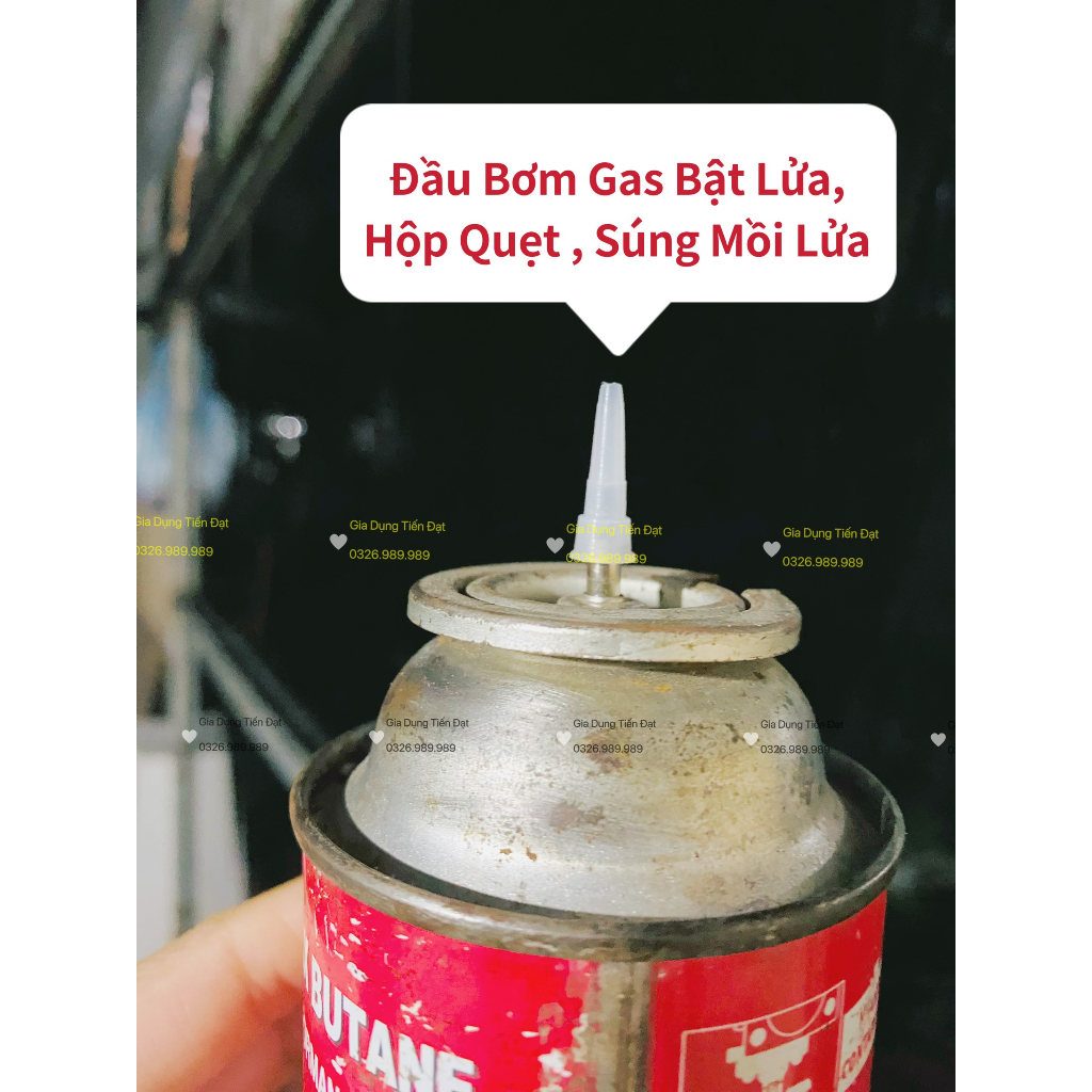 Combo 5 Đầu bơm gas bật lửa, bơm gas hột quẹt, gas bơm bật lửa,đầu bơm gas cho bật lửa bằng bình gas mini du lịch