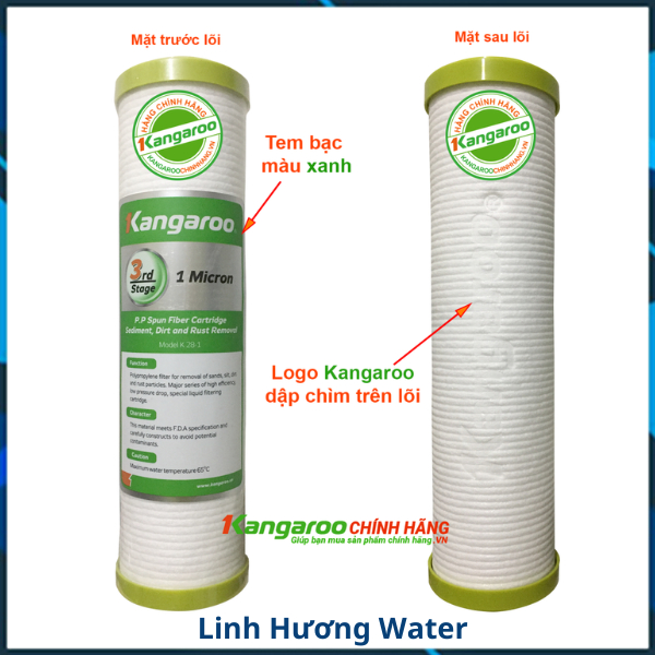 Bộ lõi lọc nước 123 Kangaroo chính hãng