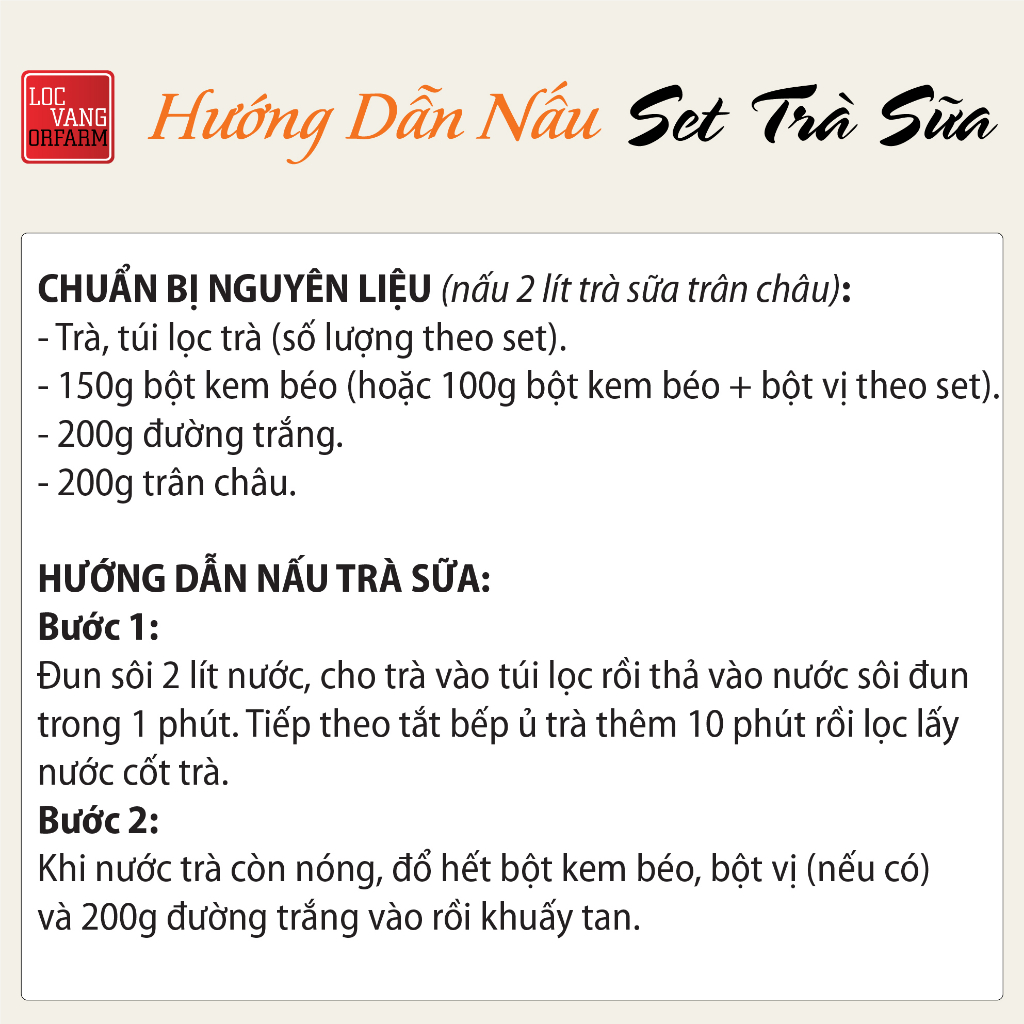 Set Trà Sữa Trân Châu VỊ Ô LONG SET 15 LY Nguyên Liệu Làm Trà Sữa Tự Pha Bột Béo Hồng Trà Đen
