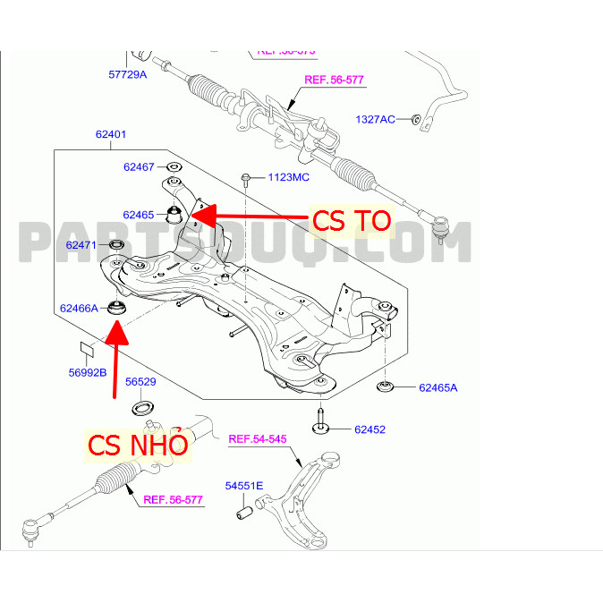 Cao su giá đỡ động cơ HYUNDAI GETZ/CLICK - Hàng xịn Chính Hãng 624671C000 / 624661C000 // Giá bán 1 quả
