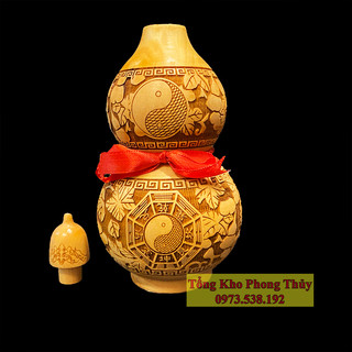 Hồ lô bát quái - gỗ đào