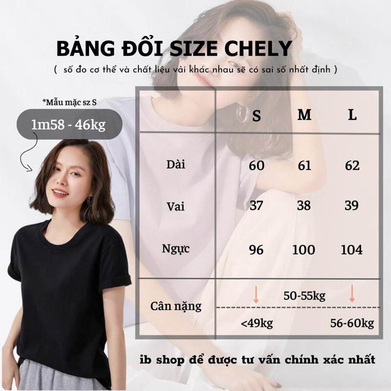 Áo Thun Nữ Cổ Tròn Chely  Ngắn Dáng Suông Cao Cấp Chất Cotton Basic Z.R  Chất Vải Đẹp Gồm 6 Màu Siêu Hot Z1 | BigBuy360 - bigbuy360.vn