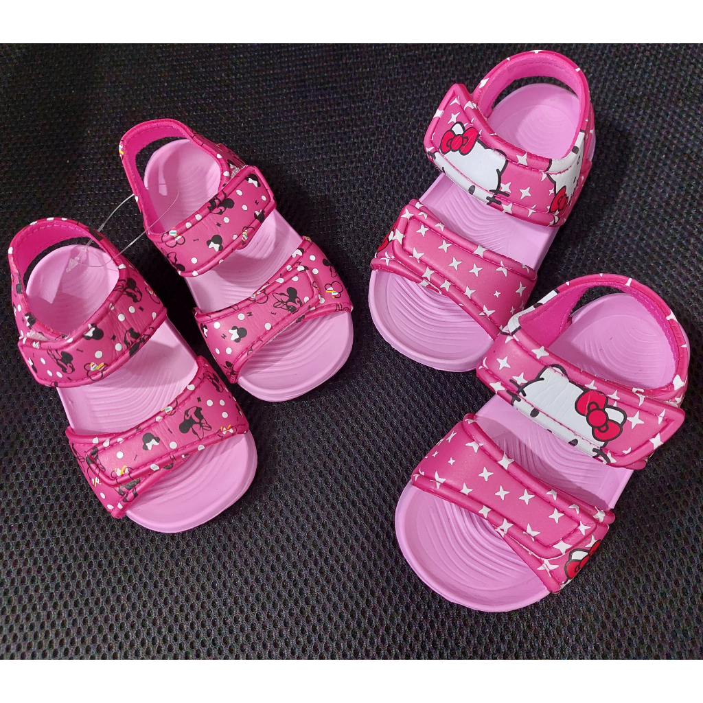 Dép sandal trẻ em, dép quai hậu trẻ em quai dán, quai xốp EVA siêu nhẹ hoạ tiết Hellokity cho bé gái size 24-35 DQH01