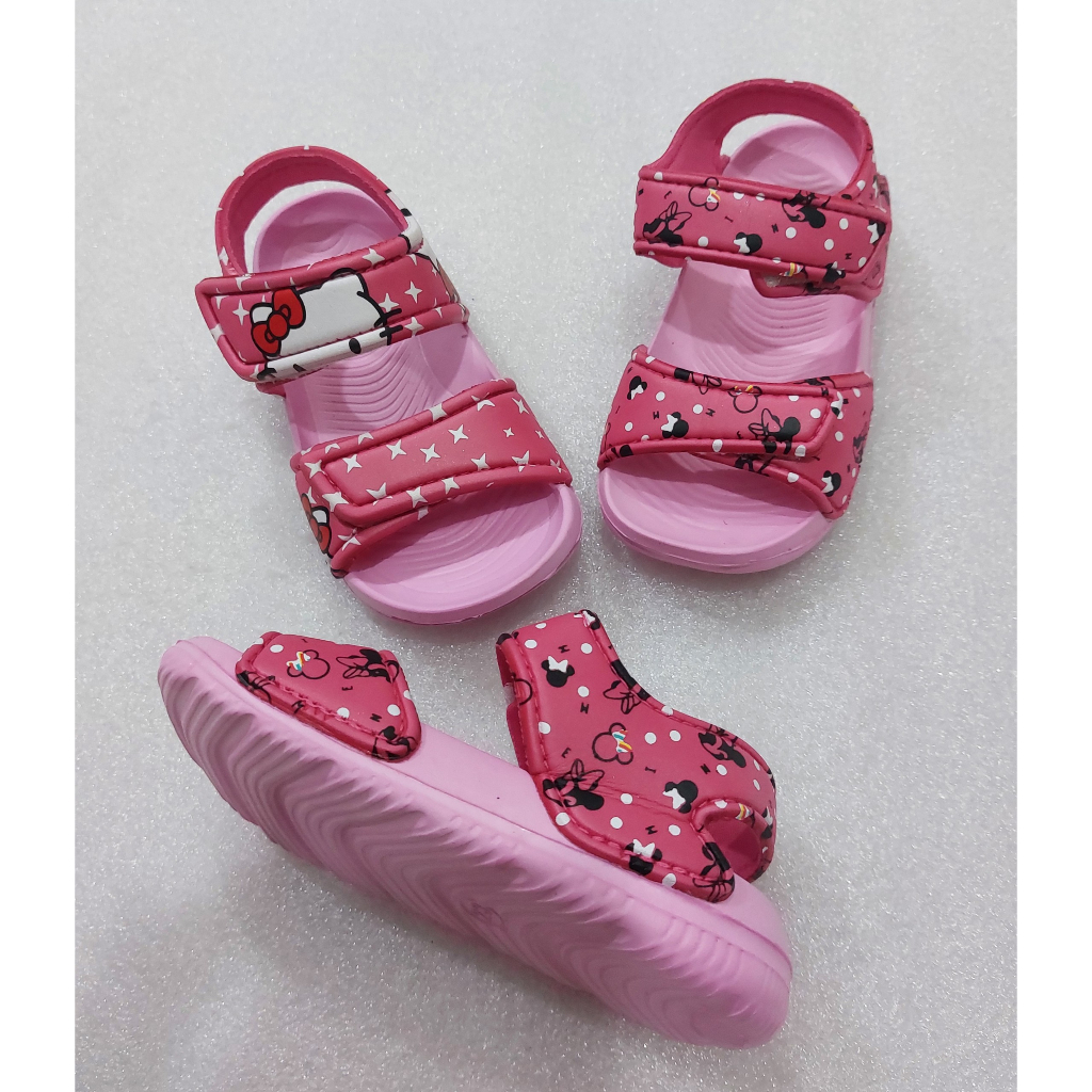 Dép sandal trẻ em, dép quai hậu trẻ em quai dán, quai xốp EVA siêu nhẹ hoạ tiết Hellokity cho bé gái size 24-35 DQH01
